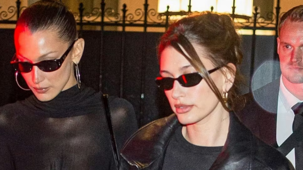 Hailey Bieber and Bella Hadid Paris fashion