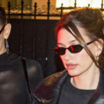 Hailey Bieber and Bella Hadid Paris fashion